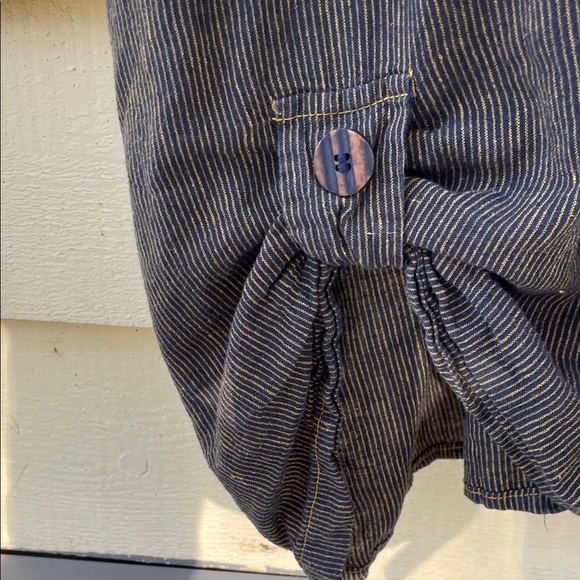 Blue Fish hand painted Floral Brown and gold Dress. Size 1 (10-16) - Picture 5 of 12